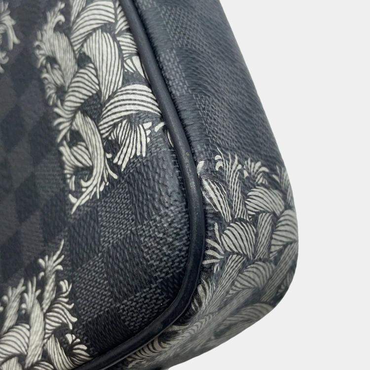 Pre Owned Louis Vuitton Pochette Volga Christopher Nemeth Noir Damier Graphite Crossbody Bag