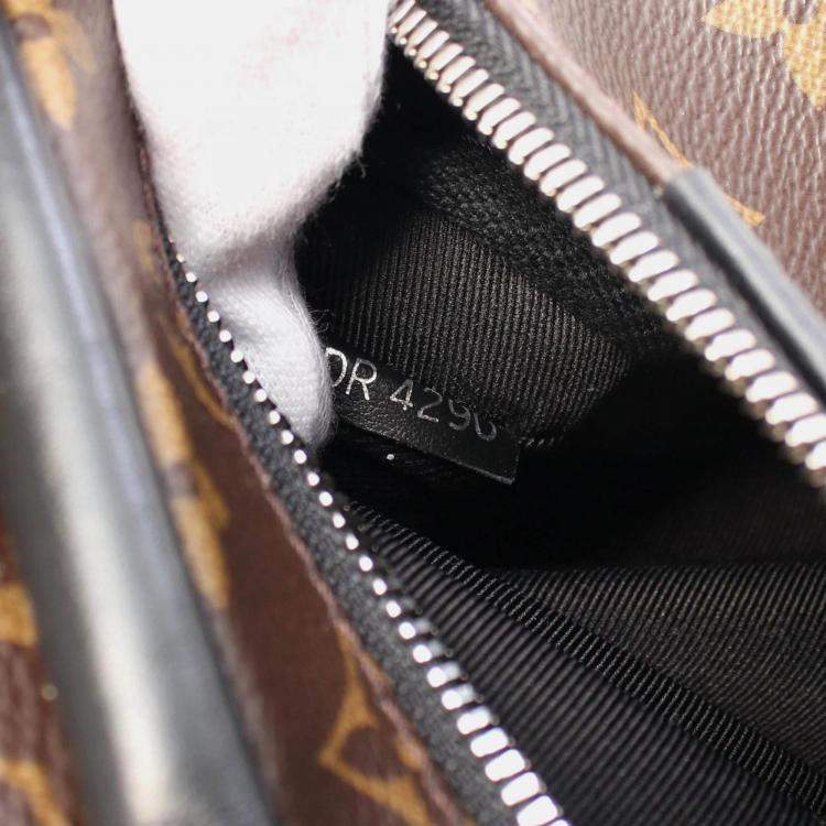 Pre Owned Louis Vuitton Josh Monogram Brown/Black Coated Canvas Leather Backpack 