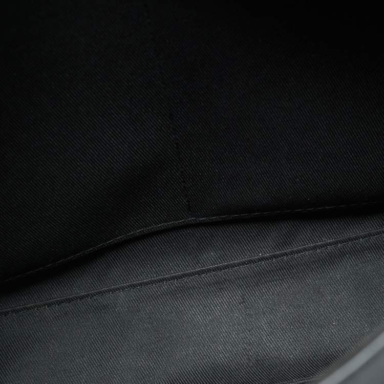 Pre Owned Louis Vuitton Black Aerogram Leather Takeoff Messenger Bag