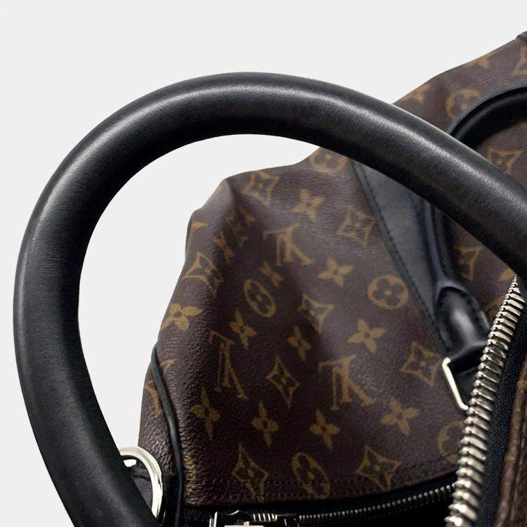 Pre Owned Louis Vuitton Keepall Bandoulière 45 Brown Monogram Macassar Canvas Bag