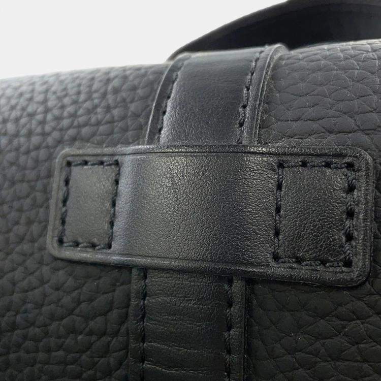 Pre Owned Louis Vuitton Christopher Slim Noir Taurillon Leather Backpack