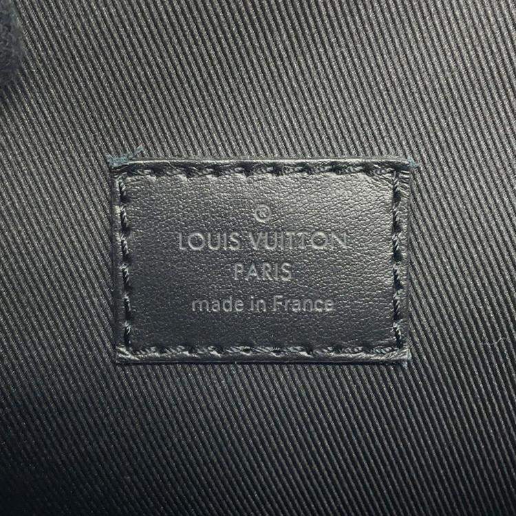 Pre Owned Louis Vuitton Christopher Slim Noir Taurillon Leather Backpack