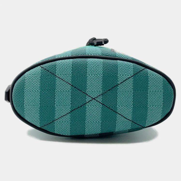 Pre Owned  Louis Vuitton Sac Malang Yellow/Green Damier Stripe Shoulder Bag