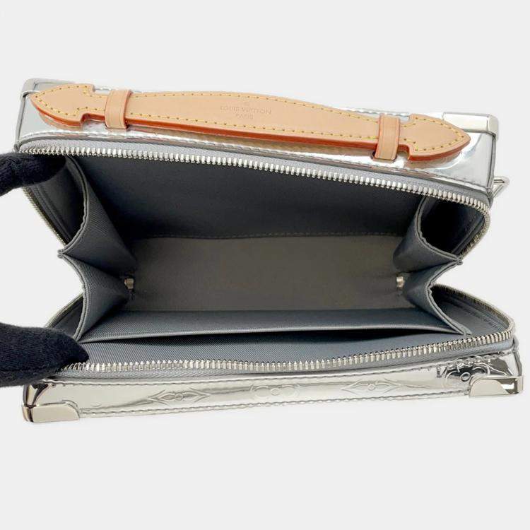 Pre Owned Louis Vuitton Handle Soft Trunk Silver Monogram Mirror Shoulder Bag
