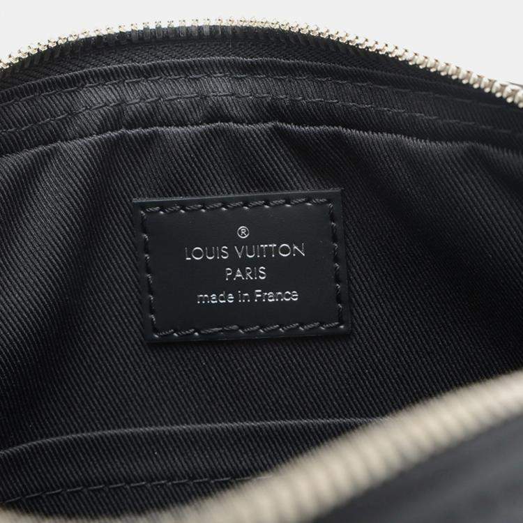 Pre Owned Louis Vuitton Trio Grey Damier Graphite Canvas Shoulder Bag