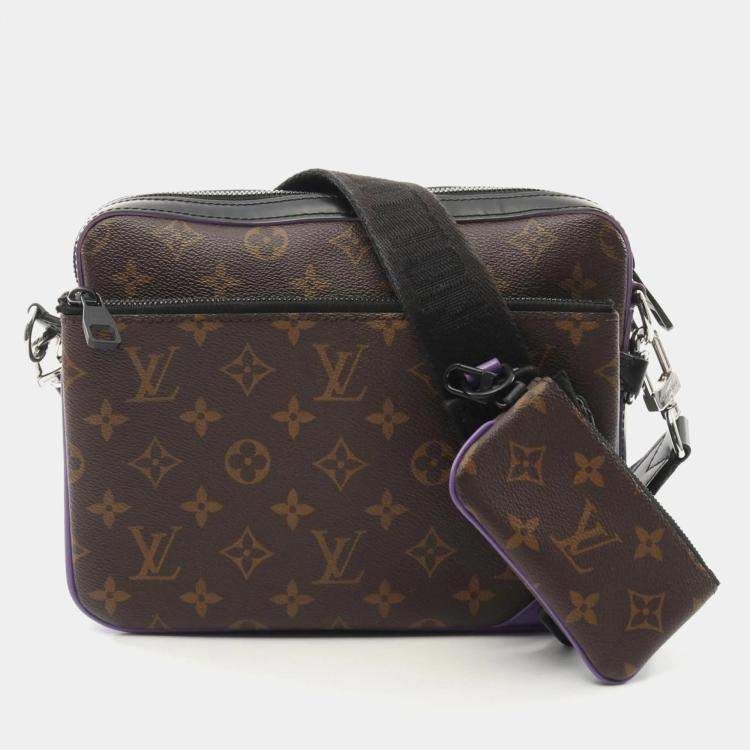 Pre Owned Louis Vuitton Trio Brown Monogram Canvas Shoulder Bag
