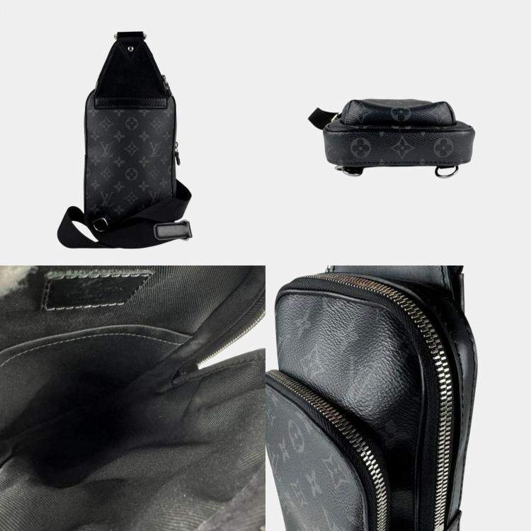 مملوكة مسبقًا Louis Vuitton Avenue Sling PM Black Monogram Eclipse Canvas Body Bag