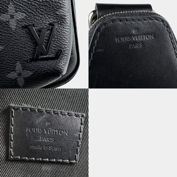 مملوكة مسبقًا Louis Vuitton Avenue Sling PM Black Monogram Eclipse Canvas Body Bag