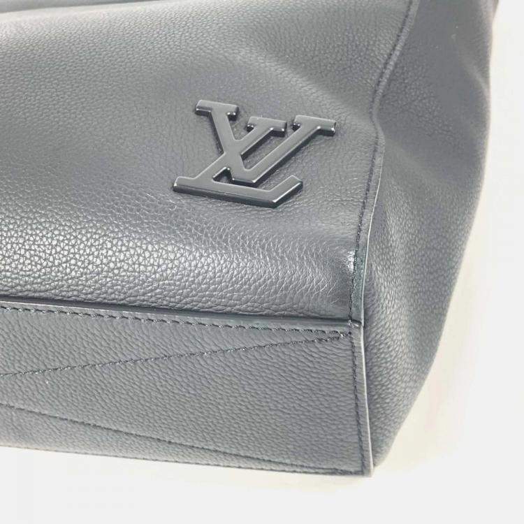 Pre Owned Louis Vuitton Aerogram Fast Line Backpack Handbag Bag Taurillon Leather Noir Black