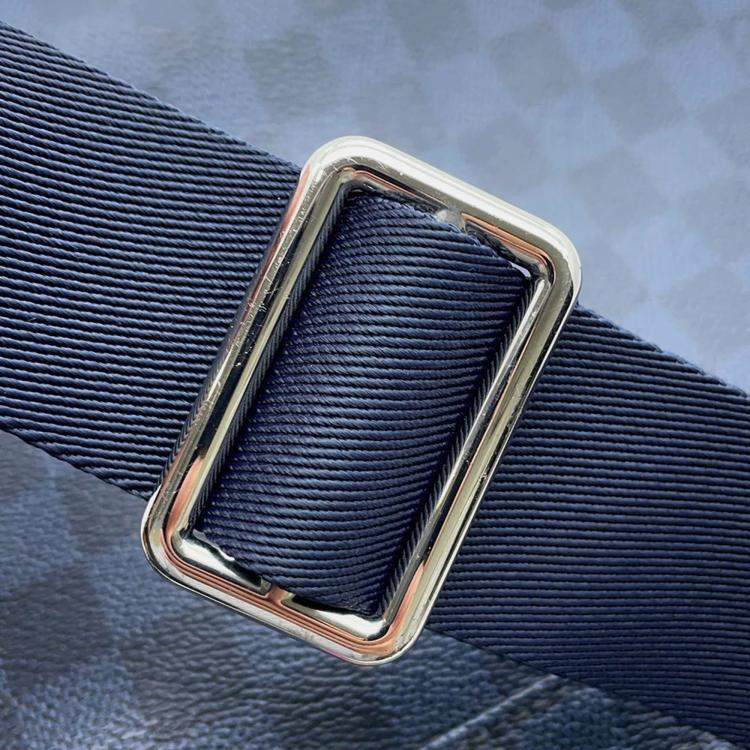 Pre Owned Louis Vuitton District Noir Damier Cobalt Canvas Size Pm