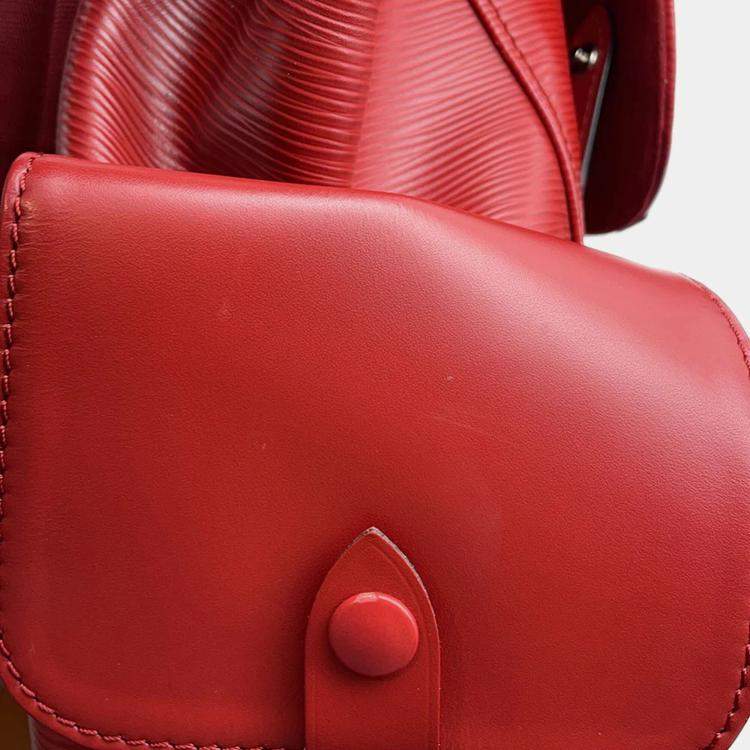 Pre Owned Louis Vuitton Christopher Red Epi Leather Size Pm