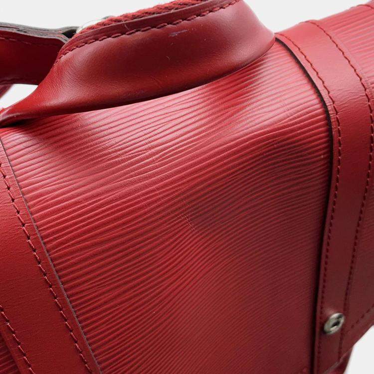 Pre Owned Louis Vuitton Christopher Red Epi Leather Size Pm