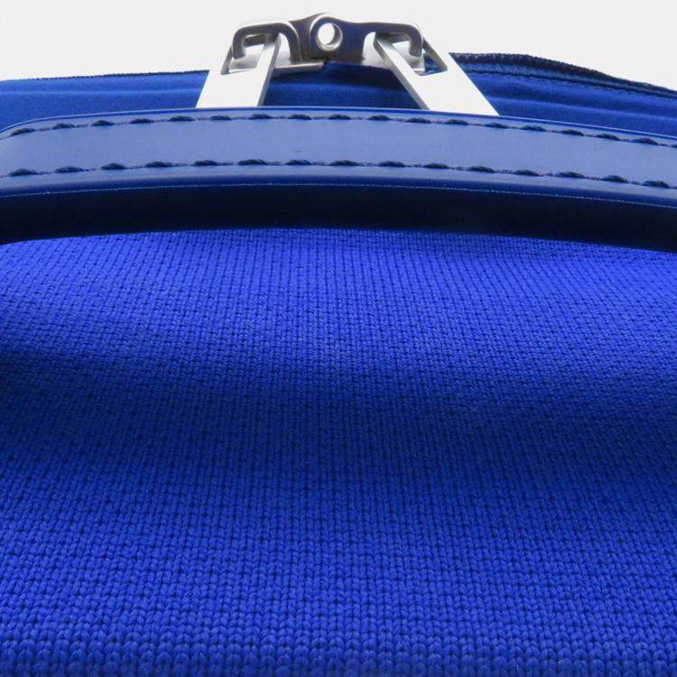 Pre Owned Louis Vuitton Horizon Blue Monogram Knit Travel Bag