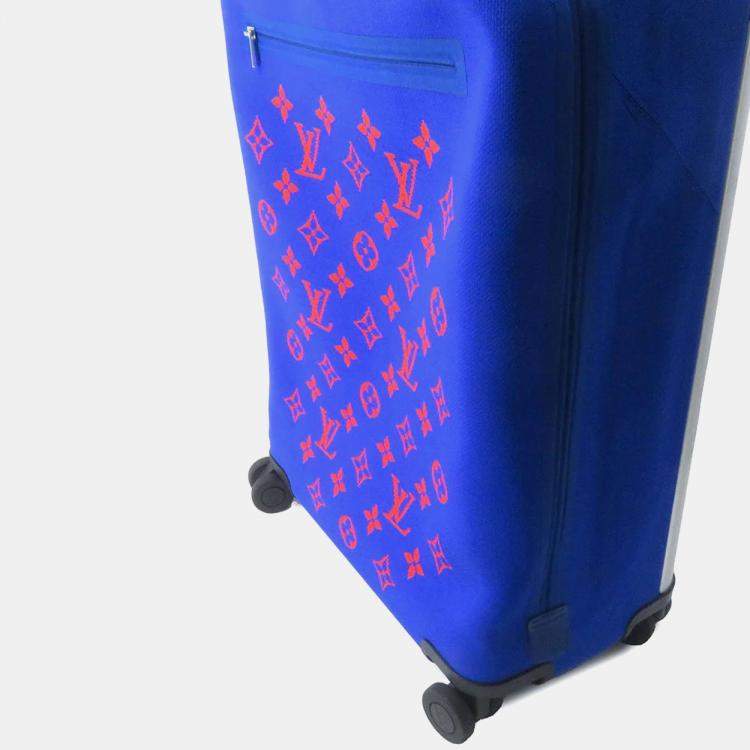 Pre Owned Louis Vuitton Horizon Blue Monogram Knit Travel Bag
