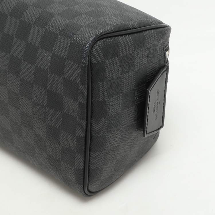 Pre Owned Louis Vuitton Damier Graphite Canvas Dopp Toiletry Pouch