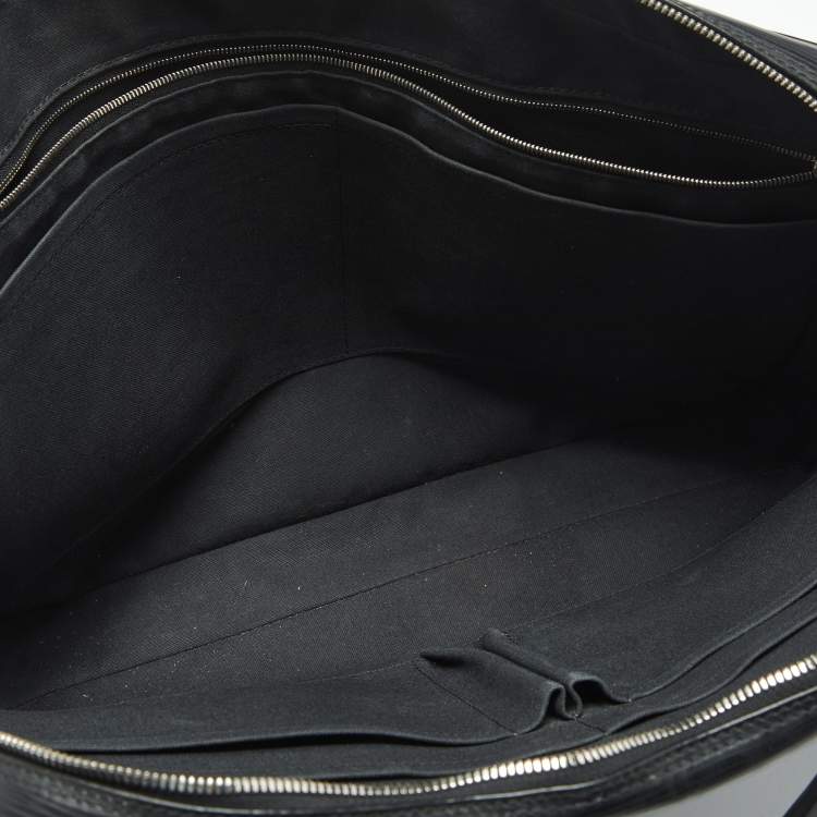 Pre Owned Louis Vuitton Black Epi Leather Porte Documents Voyage GM Bag