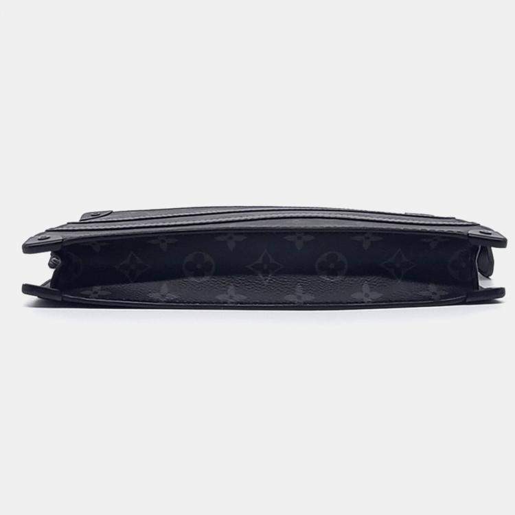 Pre Owned Louis Vuitton Black Leather Eclipse Trunk Pouch
