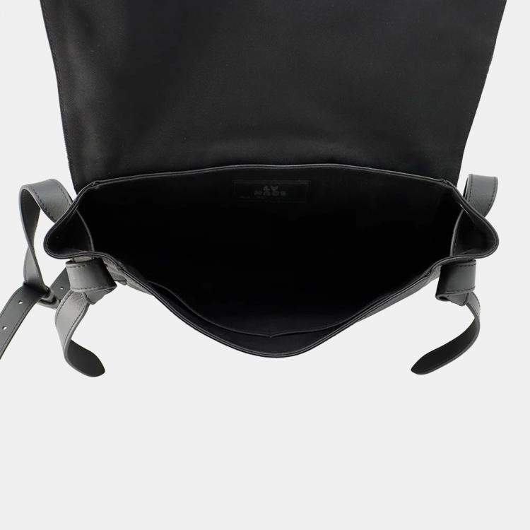 Pre Owned Louis Vuitton Busus Tokyo Noir Monogram Denim Taurillon Leather Shoulder Bag