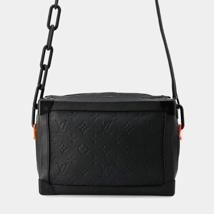 Pre Owned Louis Vuitton Soft Trunk Monogram Noir Taurillon Leather Crossbody Bag
