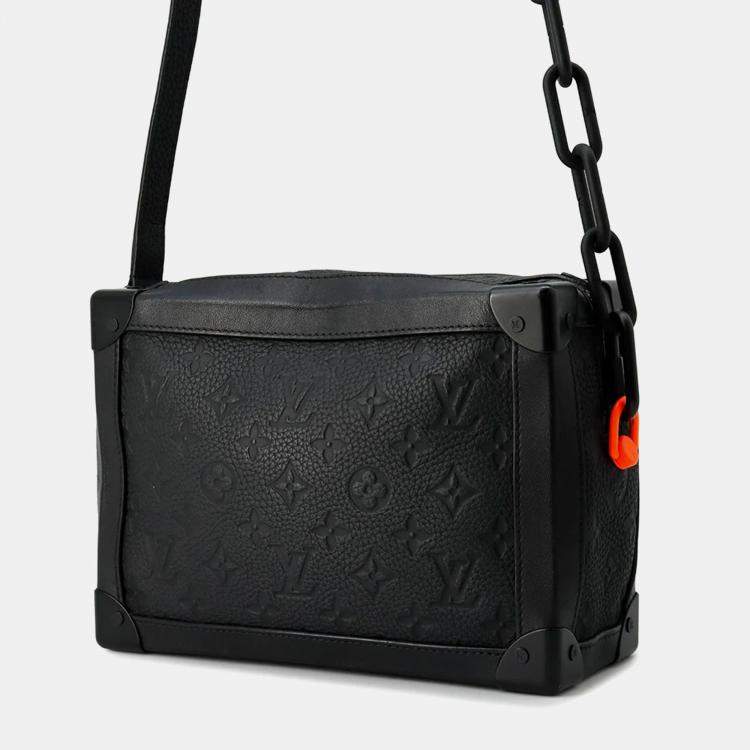 Pre Owned Louis Vuitton Soft Trunk Monogram Noir Taurillon Leather Crossbody Bag