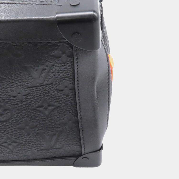 Pre Owned Louis Vuitton Soft Trunk Monogram Noir Taurillon Leather Crossbody Bag