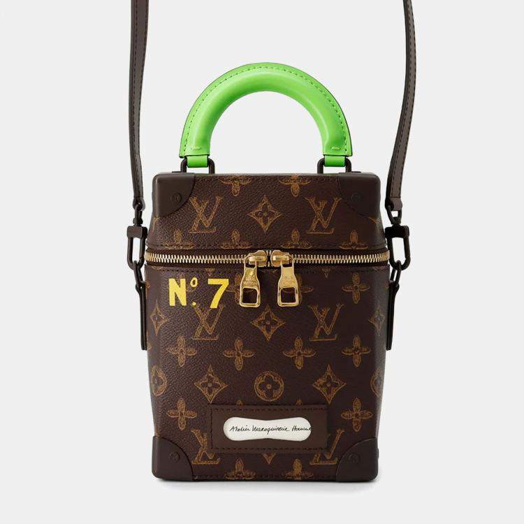Pre Owned Louis Vuitton Vertical Box Trunk Greenm59664 Monogram