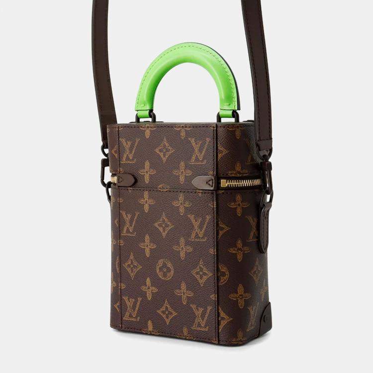 Pre Owned Louis Vuitton Vertical Box Trunk Greenm59664 Monogram