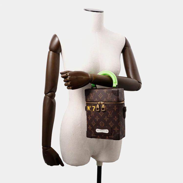 Pre Owned Louis Vuitton Vertical Box Trunk Greenm59664 Monogram
