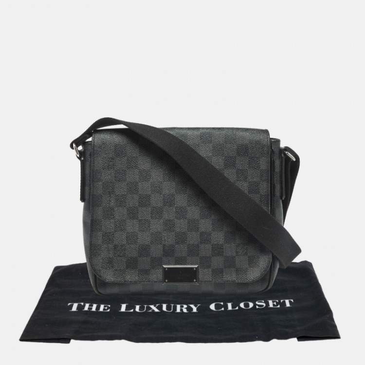 Pre Owned Louis Vuitton Damier Graphite Canvas District PM Bag