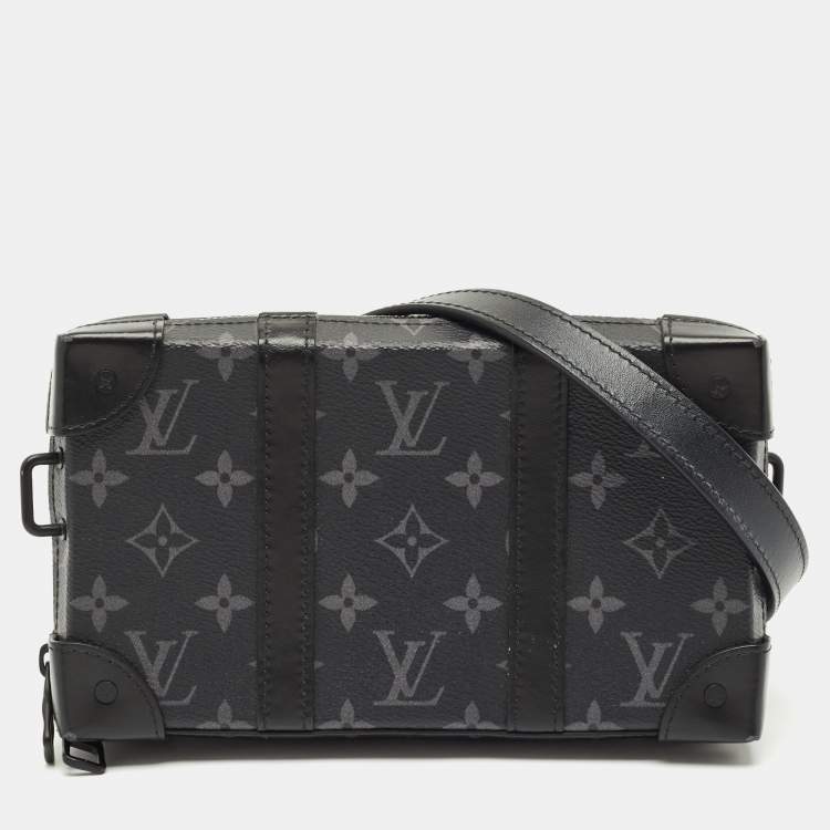 Pre Owned Louis Vuitton Monogram Eclipse Canvas and Leather Soft Trunk Wallet Bag