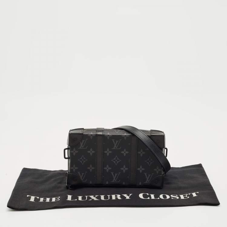 Pre Owned Louis Vuitton Monogram Eclipse Canvas and Leather Soft Trunk Wallet Bag