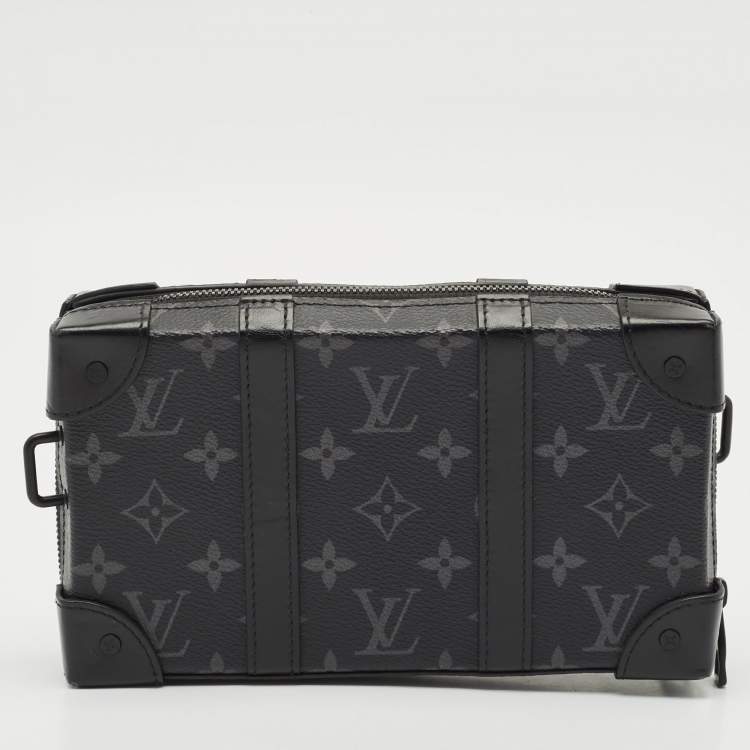 Pre Owned Louis Vuitton Monogram Eclipse Canvas and Leather Soft Trunk Wallet Bag