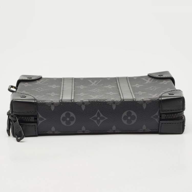 Pre Owned Louis Vuitton Monogram Eclipse Canvas and Leather Soft Trunk Wallet Bag