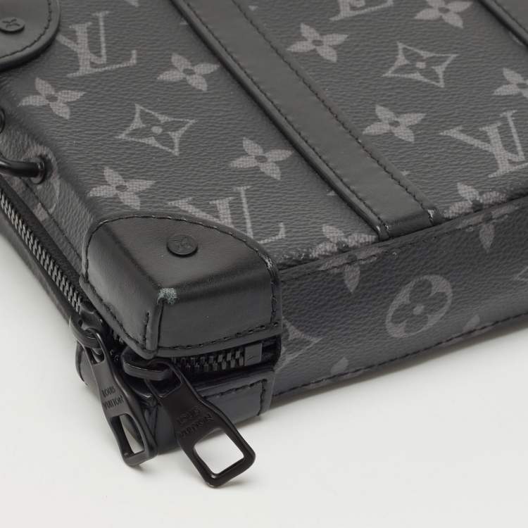 Pre Owned Louis Vuitton Monogram Eclipse Canvas and Leather Soft Trunk Wallet Bag