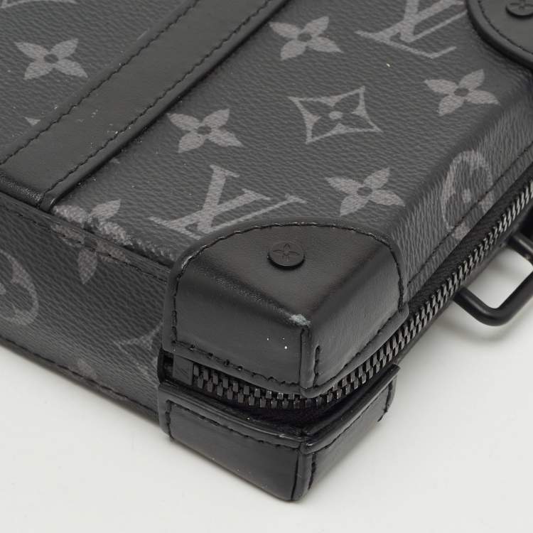Pre Owned Louis Vuitton Monogram Eclipse Canvas and Leather Soft Trunk Wallet Bag