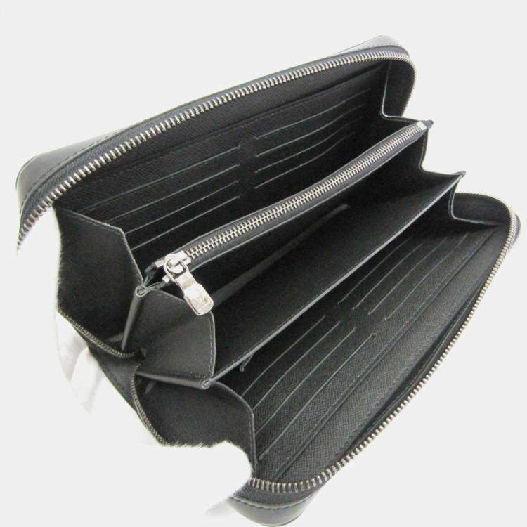 Pre Owned Louis Vuitton Monogram Eclipse Zippy XL Long Wallet bi-fold 