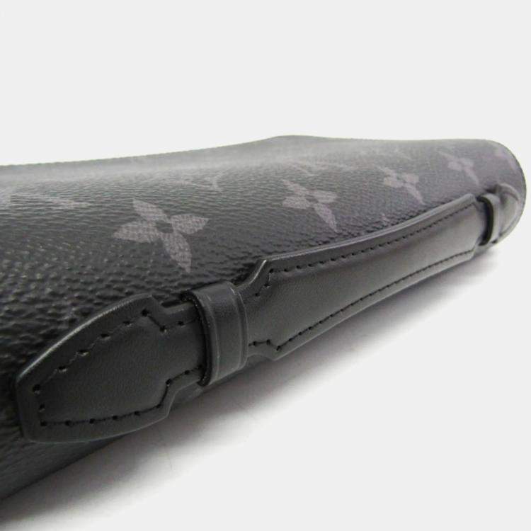 Pre Owned Louis Vuitton Monogram Eclipse Zippy XL Long Wallet bi-fold 