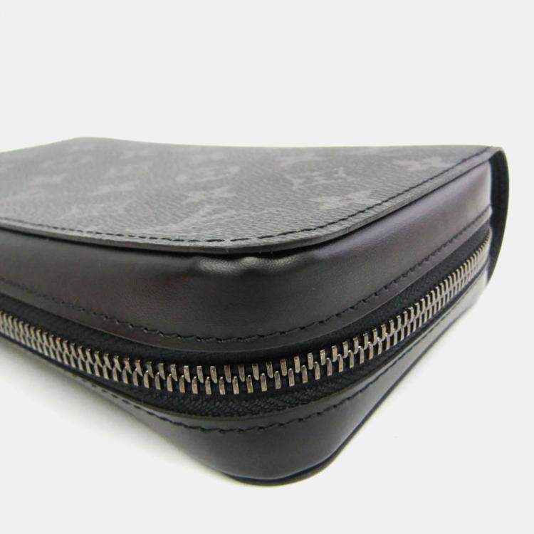 Pre Owned Louis Vuitton Monogram Eclipse Zippy XL Long Wallet bi-fold 