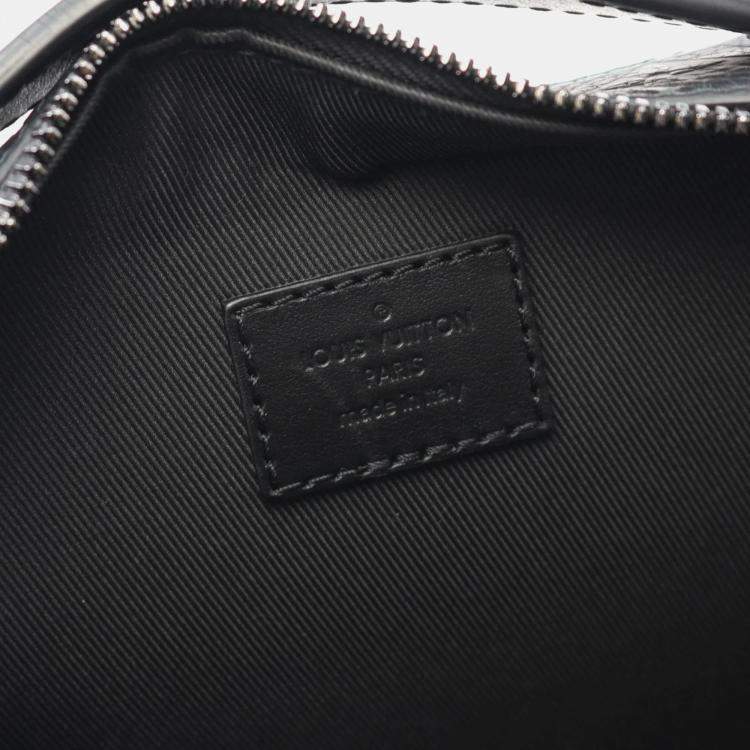 Pre Owned Louis Vuitton Soft Trunk Black Monogram Taurillon Leather Shoulder Bag