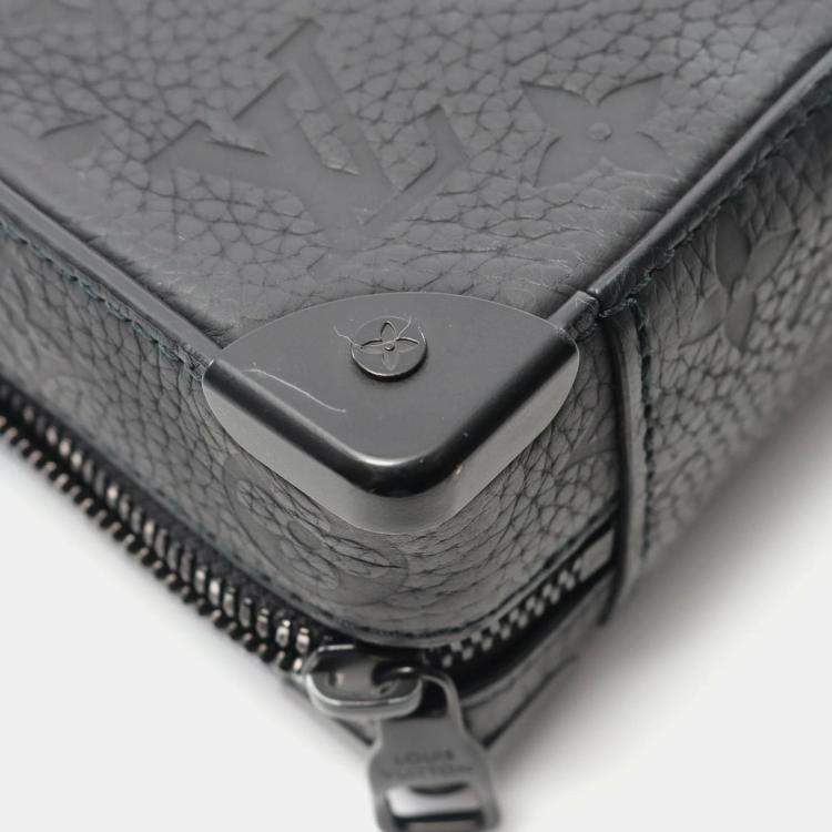 Pre Owned Louis Vuitton Soft Trunk Black Monogram Taurillon Leather Shoulder Bag