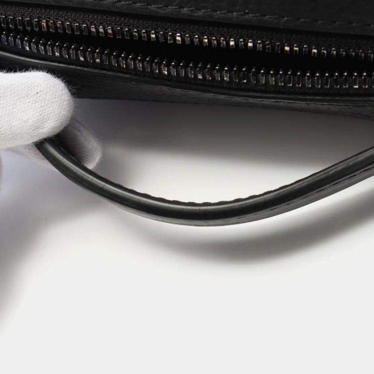 Pre Owned Louis Vuitton Soft Trunk Black Monogram Taurillon Leather Shoulder Bag