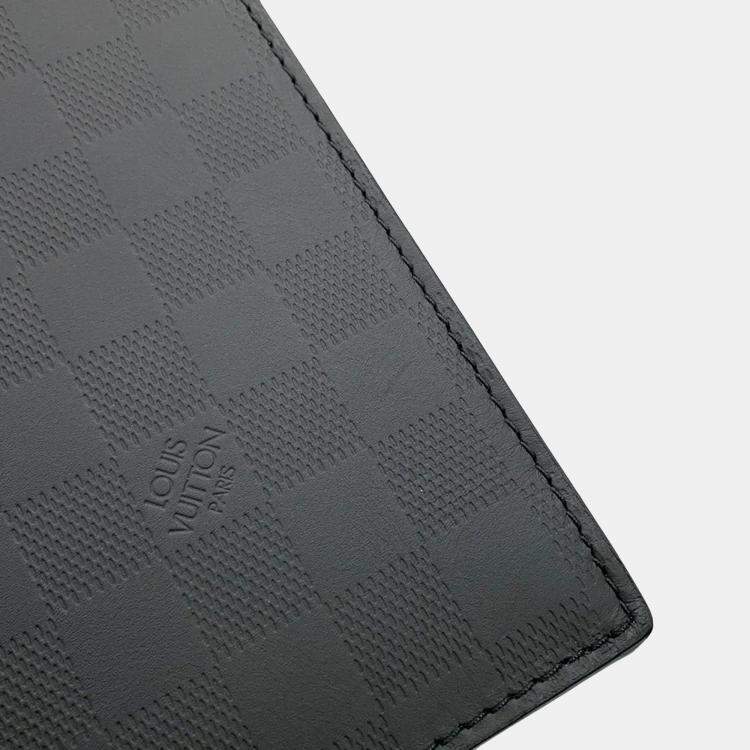 Pre Owned Louis Vuitton Stand Pouch Noir Damier Infini Leather Clutch Bag