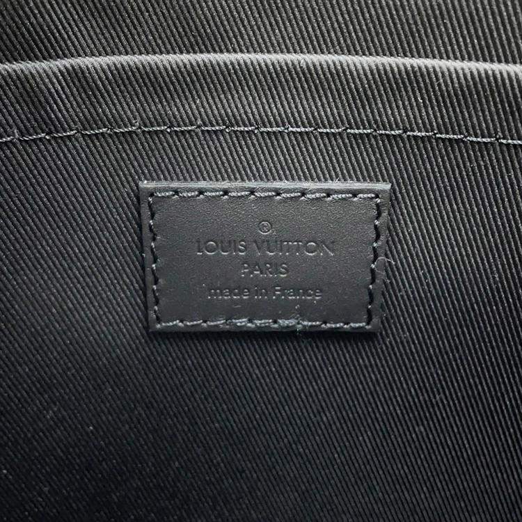 Pre Owned Louis Vuitton Stand Pouch Noir Damier Infini Leather Clutch Bag