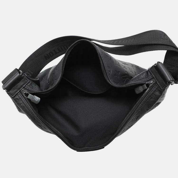Pre Owned Louis Vuitton Hobo Hammock Ultra Black Monogram Shadow Leather Shoulder Bag