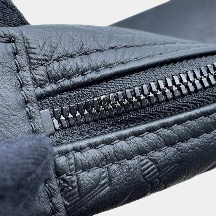 Pre Owned Louis Vuitton Hobo Hammock Ultra Black Monogram Shadow Leather Shoulder Bag