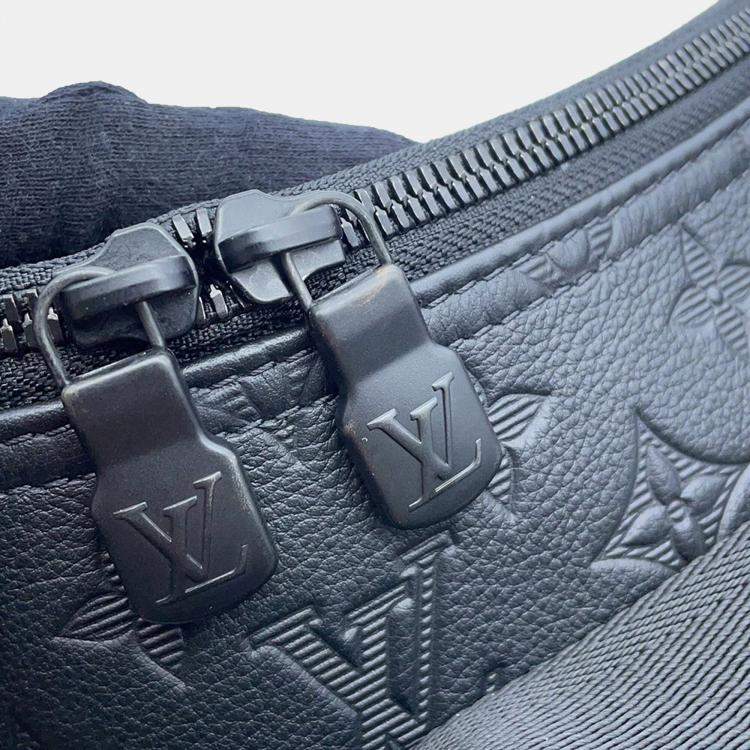 Pre Owned Louis Vuitton Hobo Hammock Ultra Black Monogram Shadow Leather Shoulder Bag
