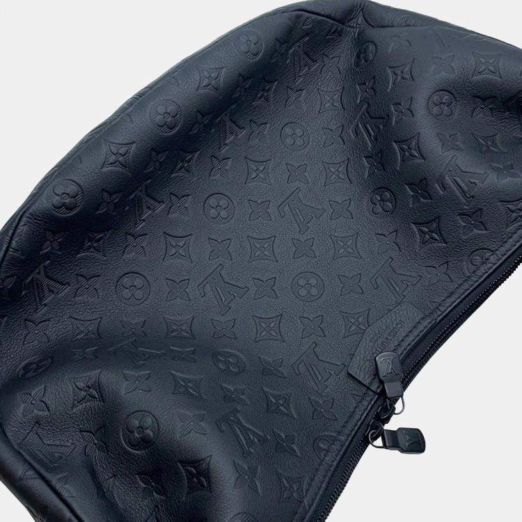 Pre Owned Louis Vuitton Hobo Hammock Ultra Black Monogram Shadow Leather Shoulder Bag