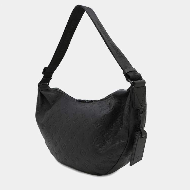 Pre Owned Louis Vuitton Hobo Hammock Ultra Black Monogram Shadow Leather Shoulder Bag