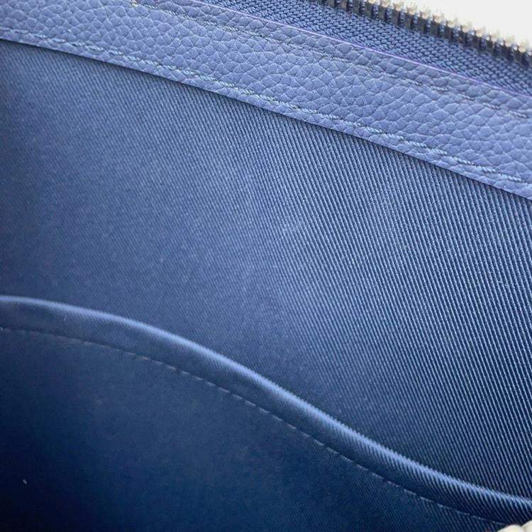 Pre Owned Louis Vuitton Sac Plat Messenger Navy Monogram Watercolor Canvas Bag