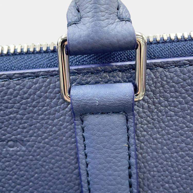 Pre Owned Louis Vuitton Sac Plat Messenger Navy Monogram Watercolor Canvas Bag